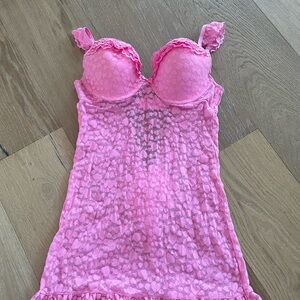 Victorias Secret The Lacie Pink Hearts Dress